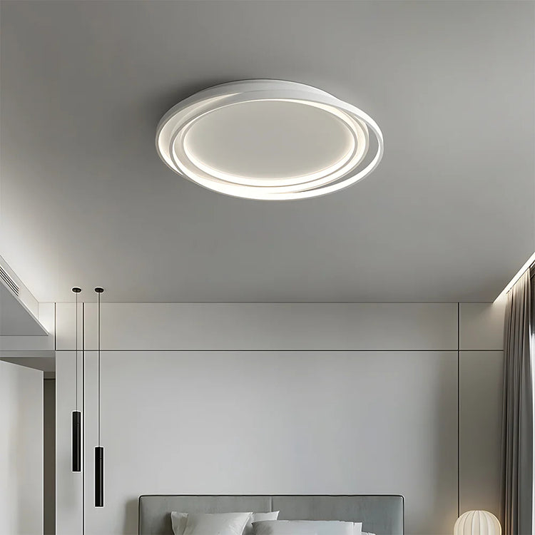 Moderne runde jern kunst loftslampe