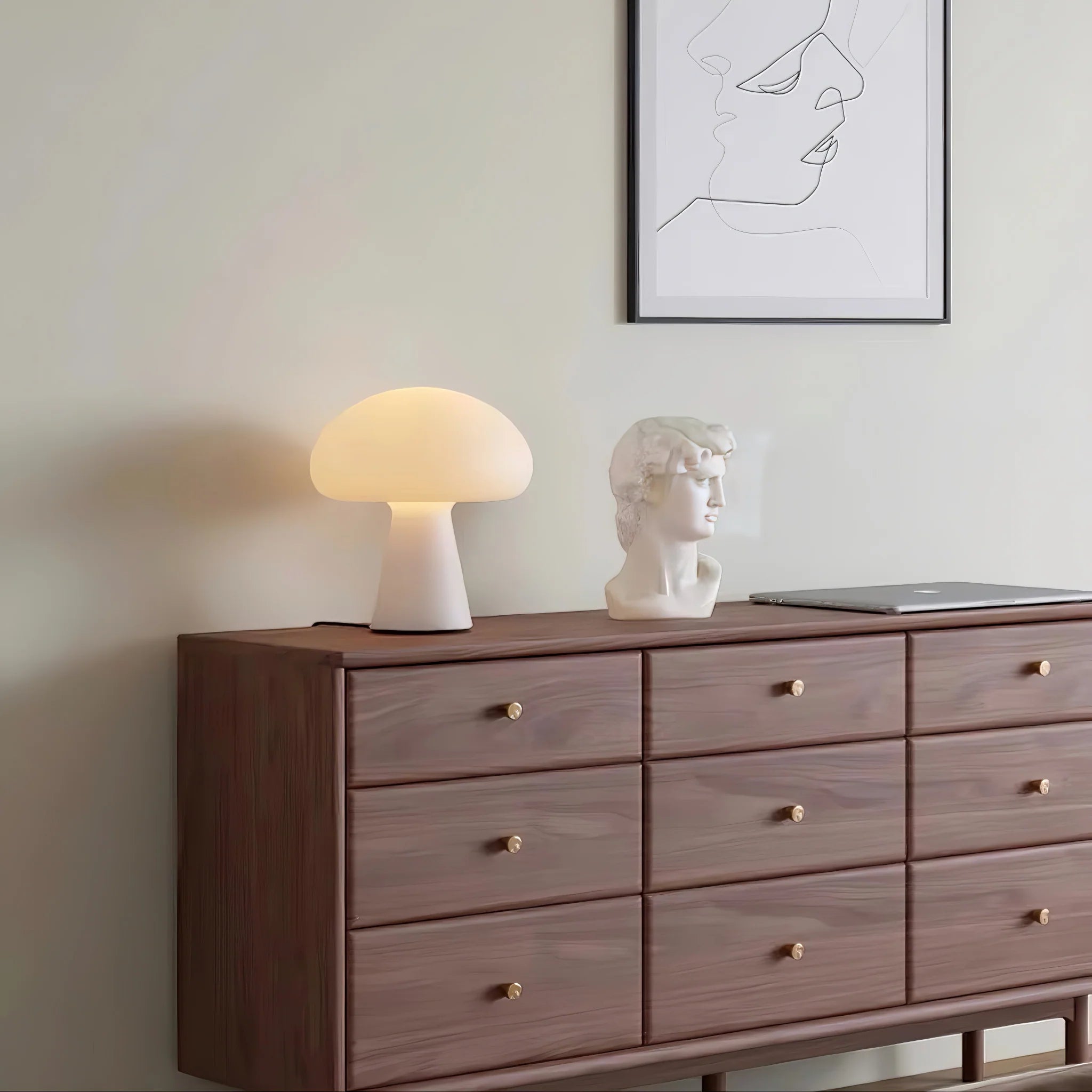 Modern Mushroom Polyethylene Table Lamp