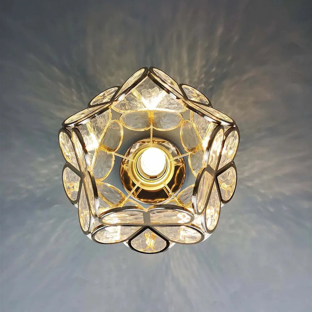 Plafonnier de couloir nordique en cristal