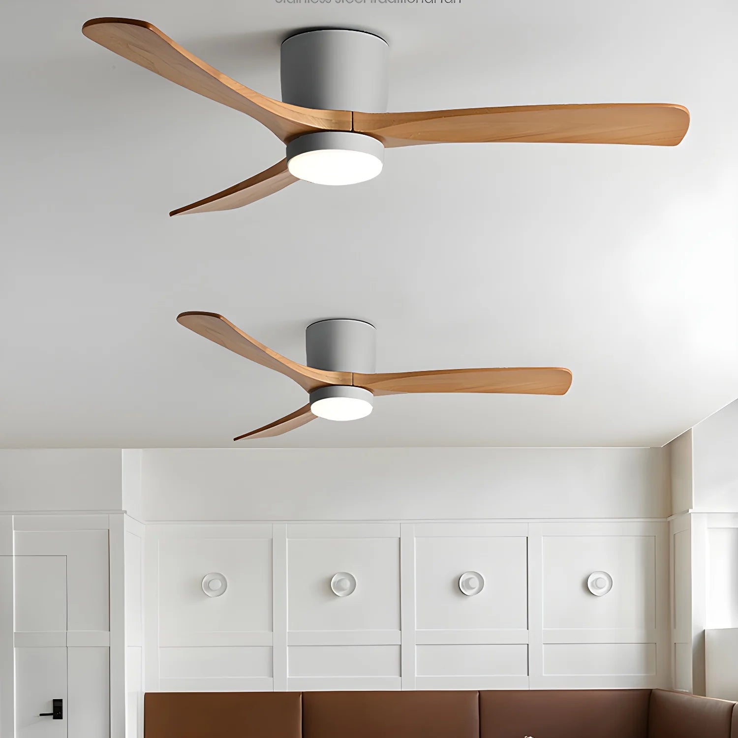 Lampe de ventilateur de plafond moderne WoodAura