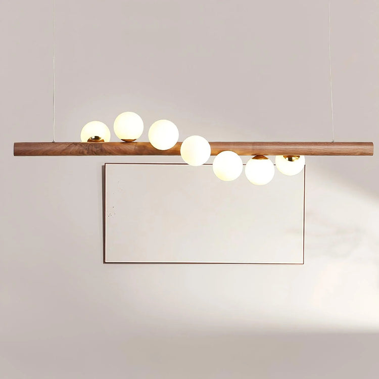 Modern Horizontal Round Glass Pendant Light