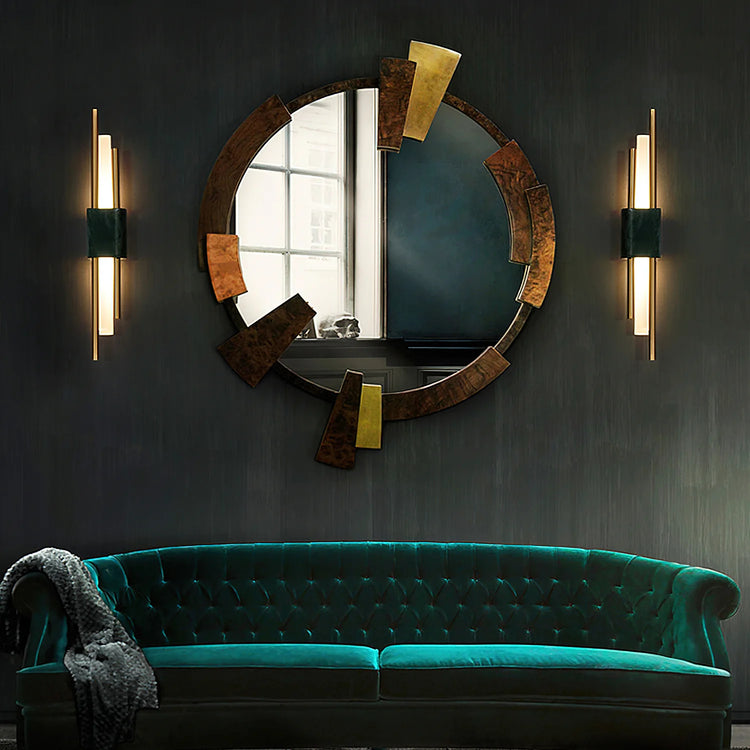 Klassiske cylindriske stænger marmor væglampe