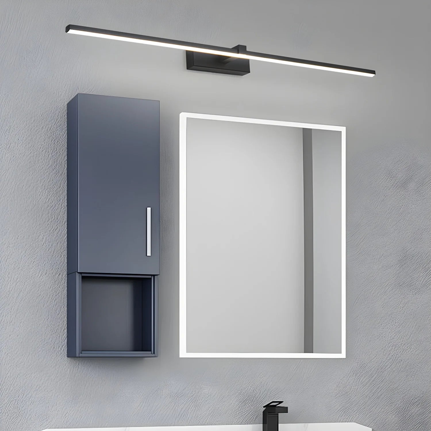 Applique murale miroir en aluminium mince et moderne