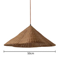 Boho geweven geschulpte hanglamp