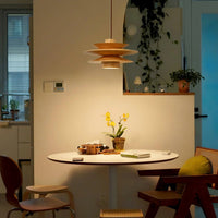 Wooden Cascade Pendant Light