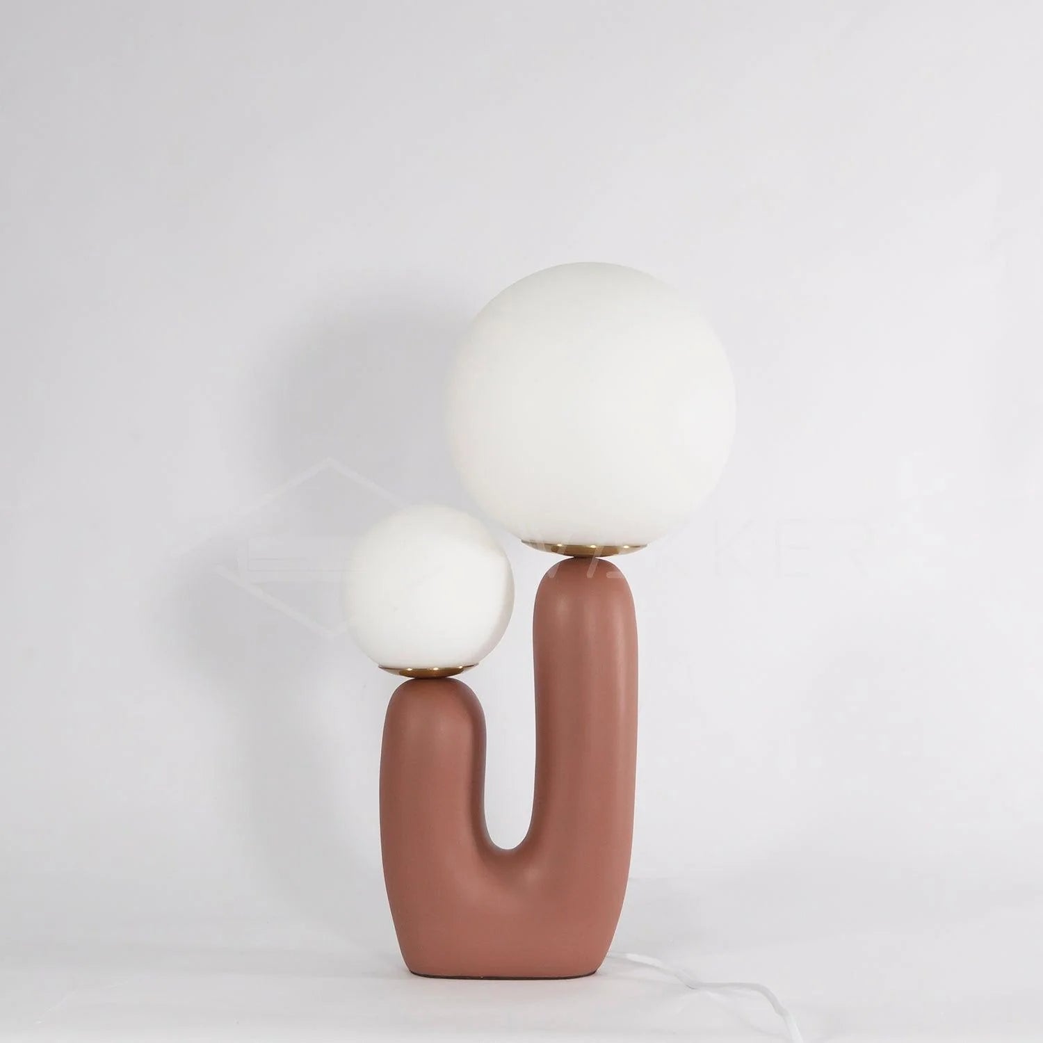 Modern Cactus Orb Glass Table Lamp