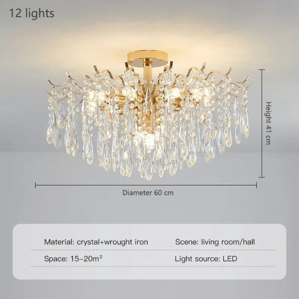 Moderne Crystal Teardrop klare nuancer lysekrone