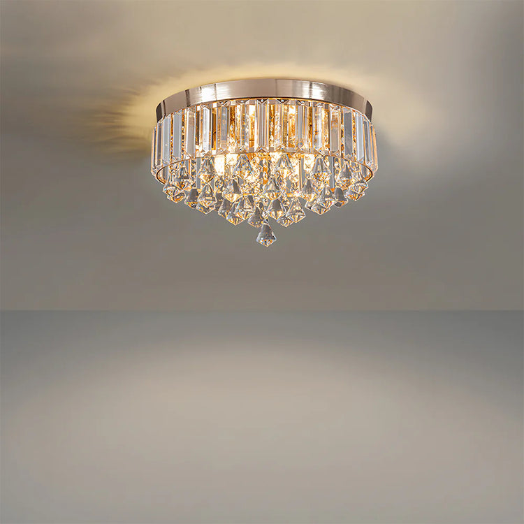 Moderne krystal rund loftslampe