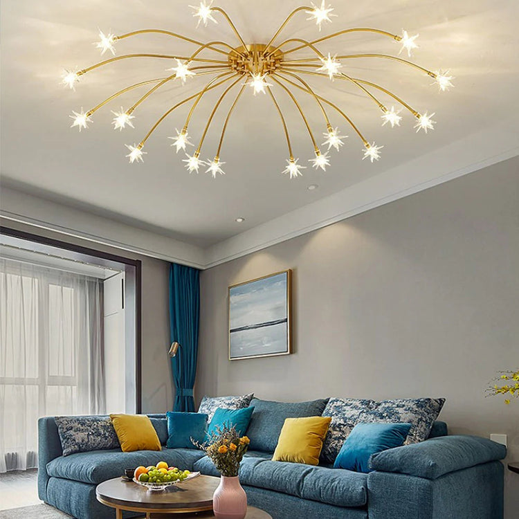 Opulent Star-Globe glass Ceiling Light