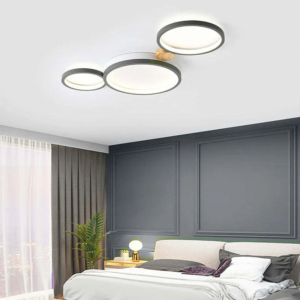 Plafonnier LED circulaire en fer artistique