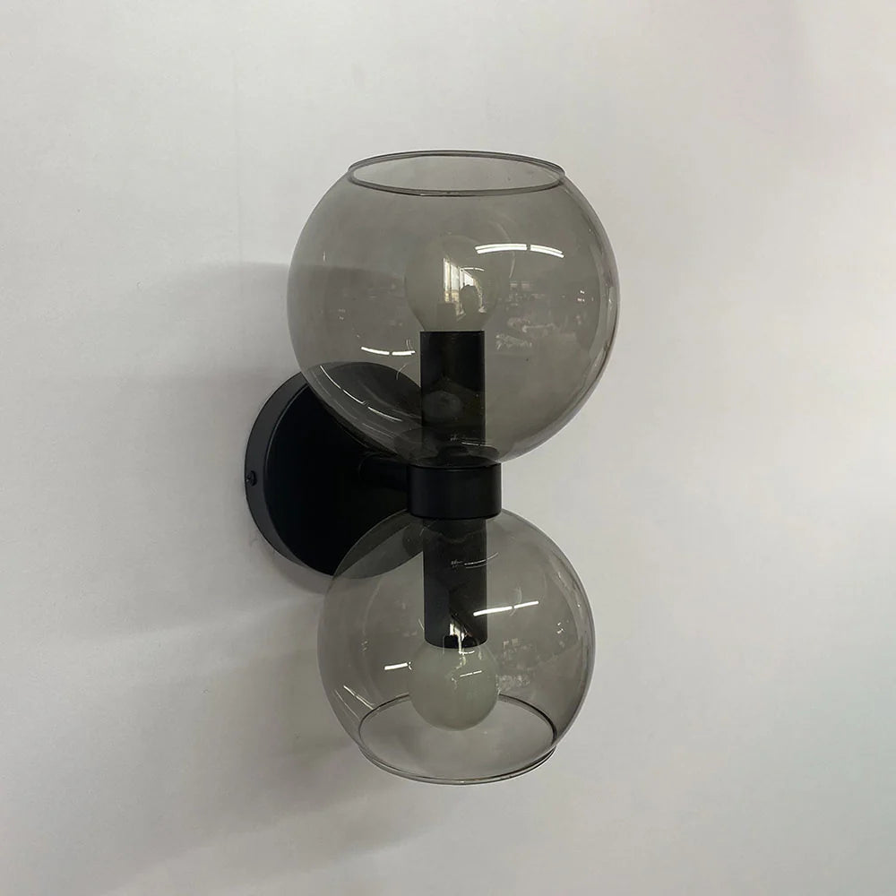 Twin Sphere Contemporary Wall Light
