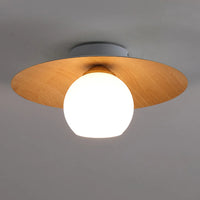 Minimalistisk naturlig tømmerloftslampe
