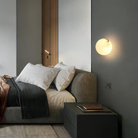 Alabaster Globe Wall Light