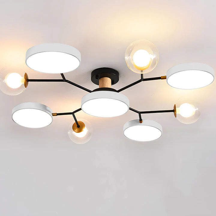 Plafoniera moderna da soggiorno con lampadine multiple