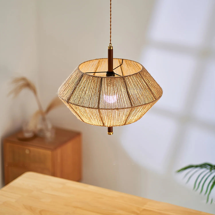Stylish Geometric Wooden Pendant Light
