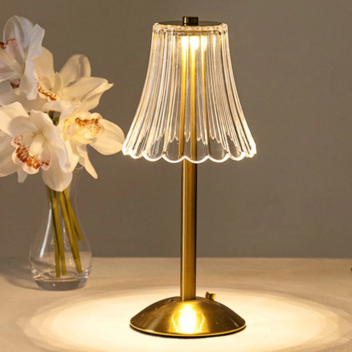 Nordisk minimalistisk Golden Crystal Table Lamp