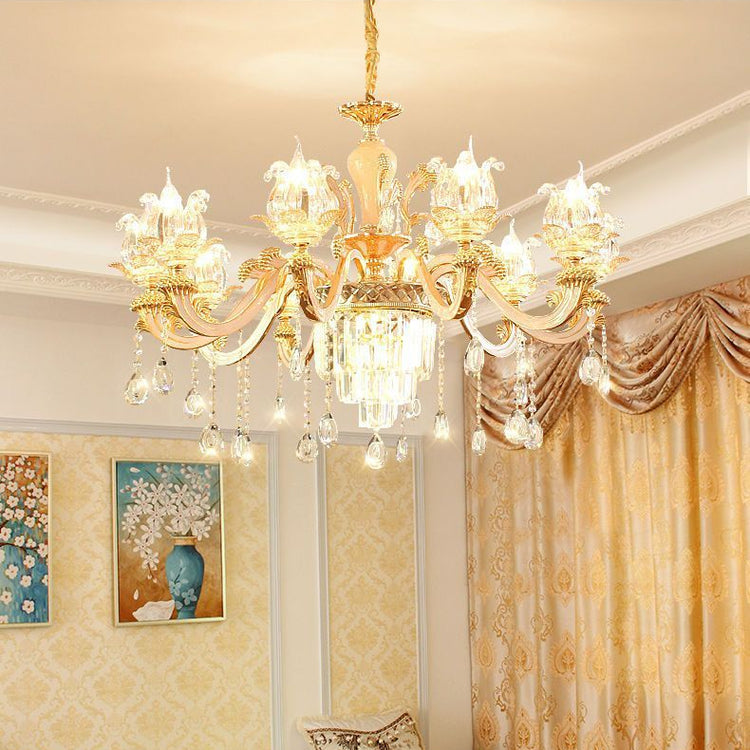 European-Style K9 Crystal Chandelier for Living & Dining Rooms