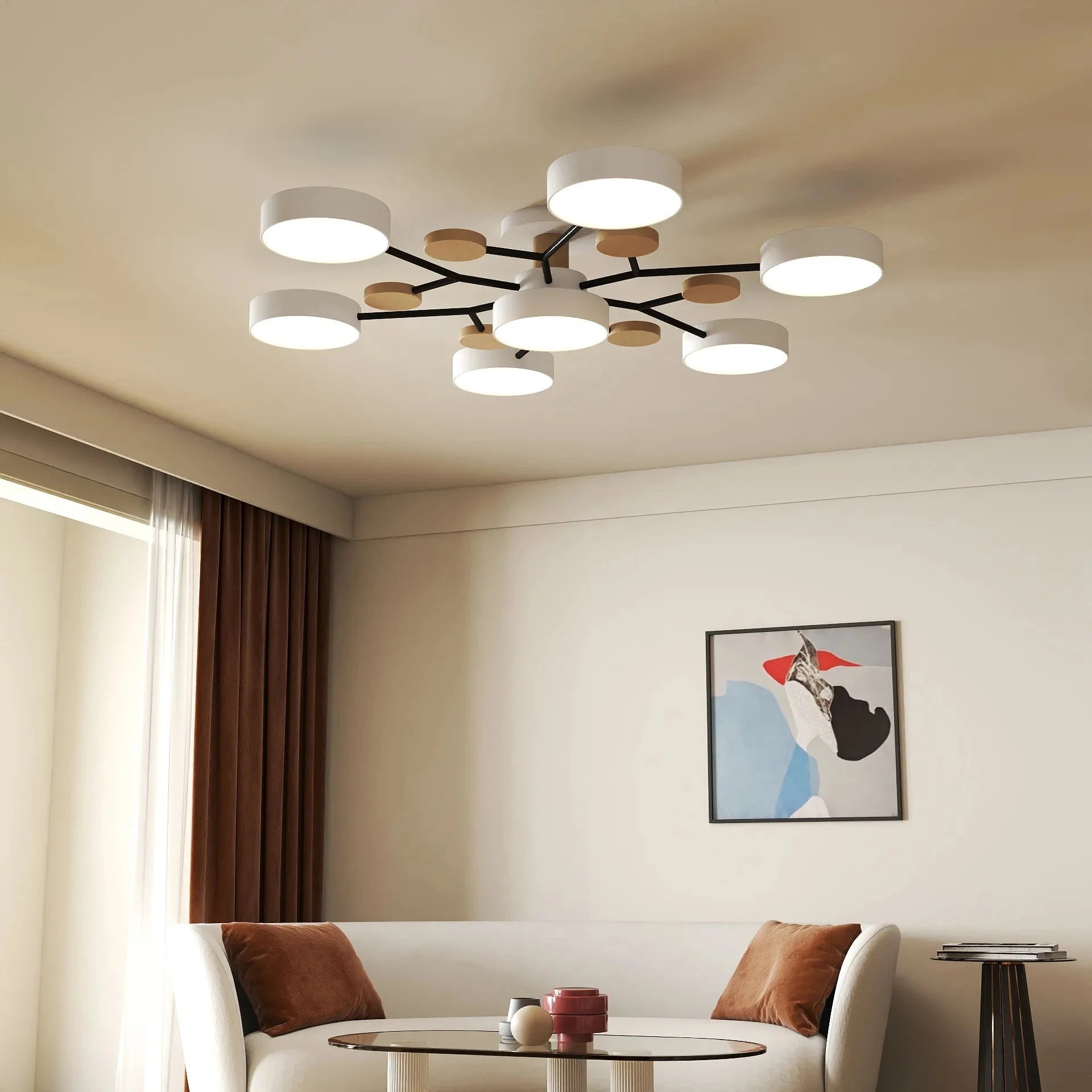 Plafoniera a LED circolare moderna in acrilico nordico