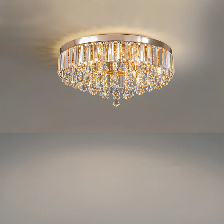 Moderne krystal rund loftslampe