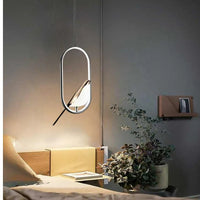 Pendante d'oiseau doré chic moderne