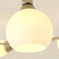 Moderne fløde multi-head lysekrone