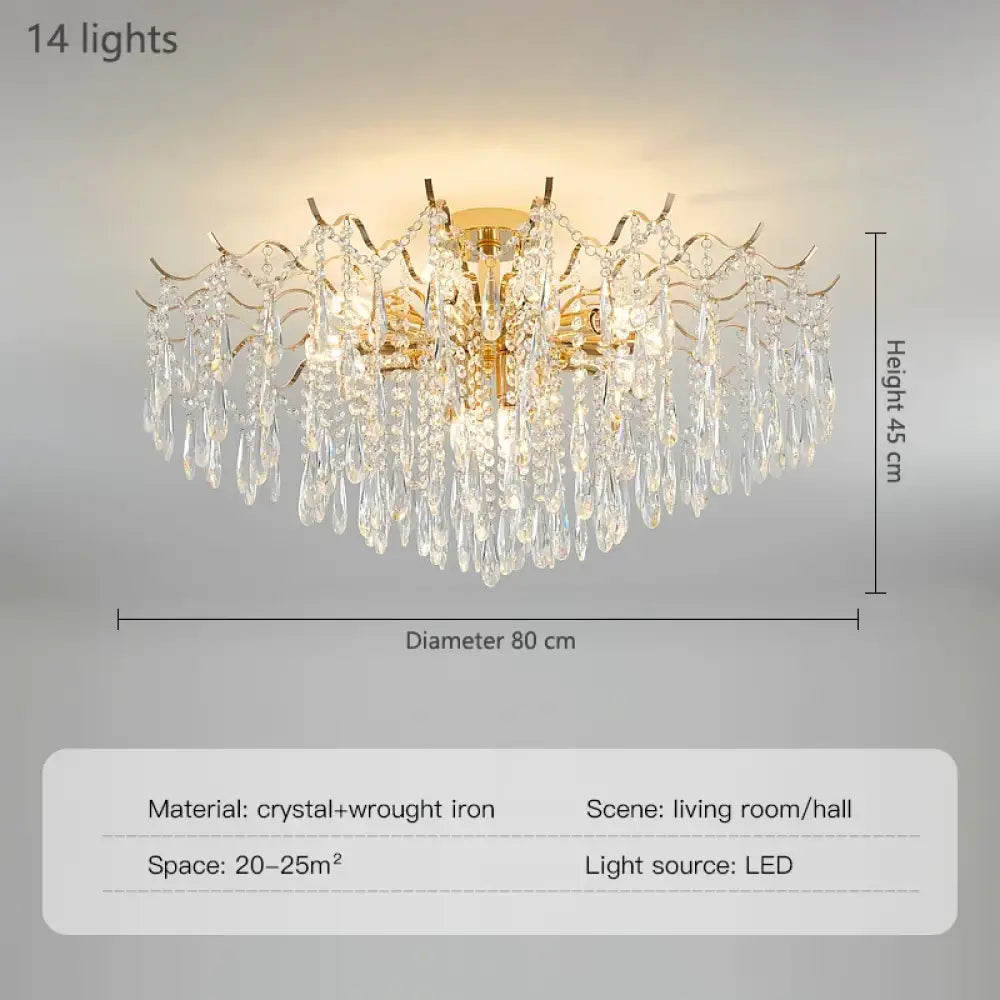 Moderne Crystal Teardrop klare nuancer lysekrone