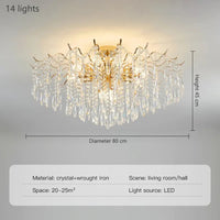 Moderne Crystal Teardrop klare nuancer lysekrone