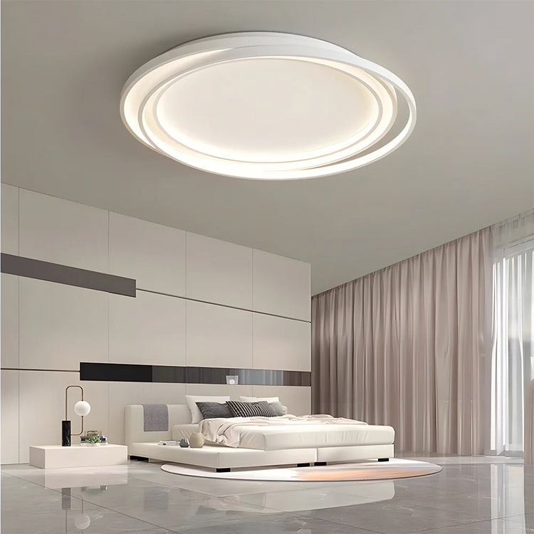 Moderne runde jern kunst loftslampe