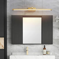 Luxe Brass & Walnut Linear Wall Light