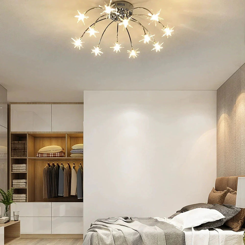 Opulent Star-Globe glass Ceiling Light