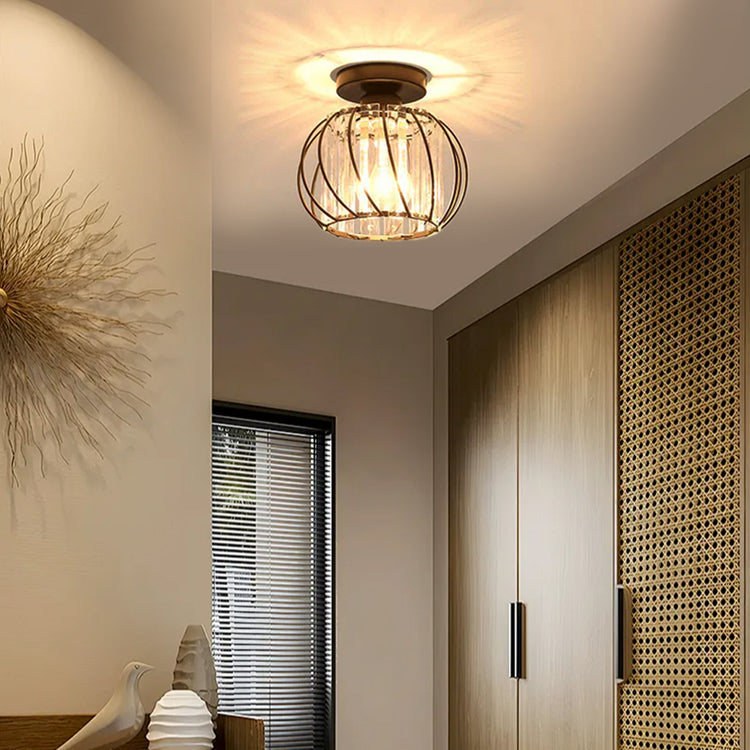 Moderne Nordisk Simple Globular Glas Pendel Light