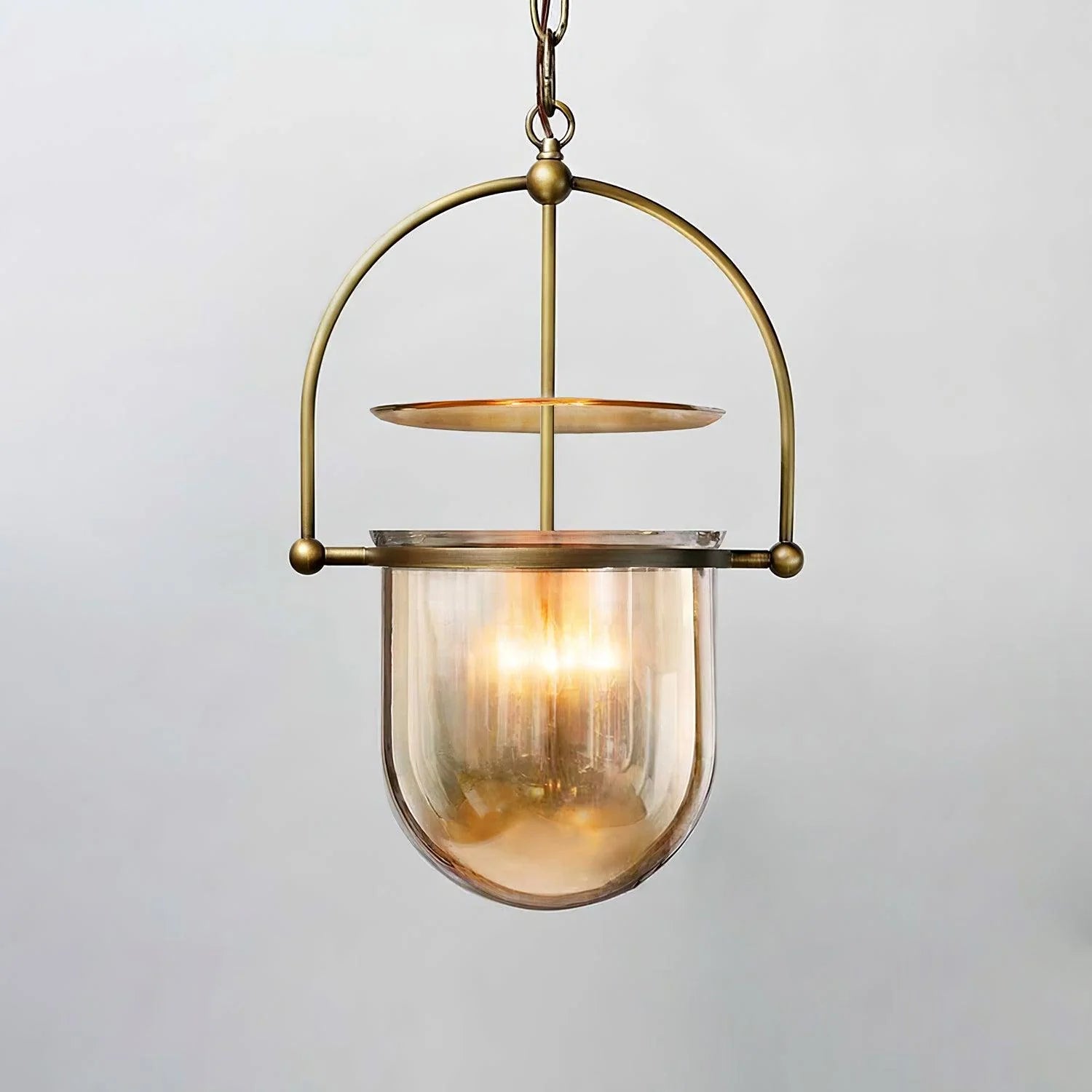 Lampe à Suspension Vintage en Verre