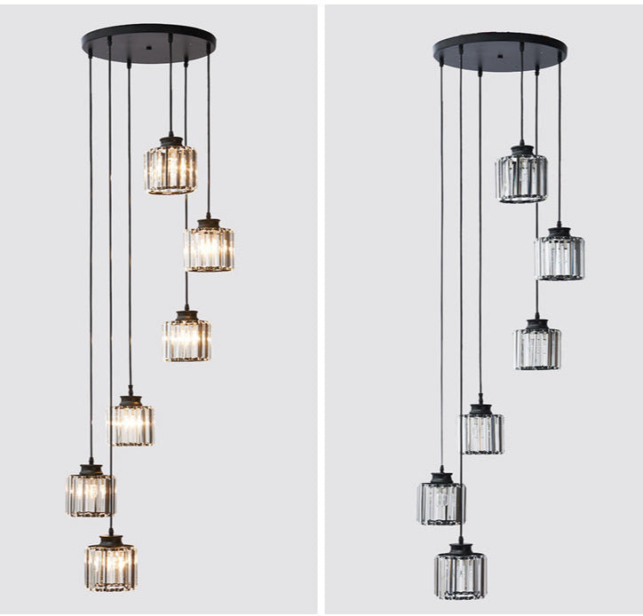 Vintage Crystal Staircase Chandelier