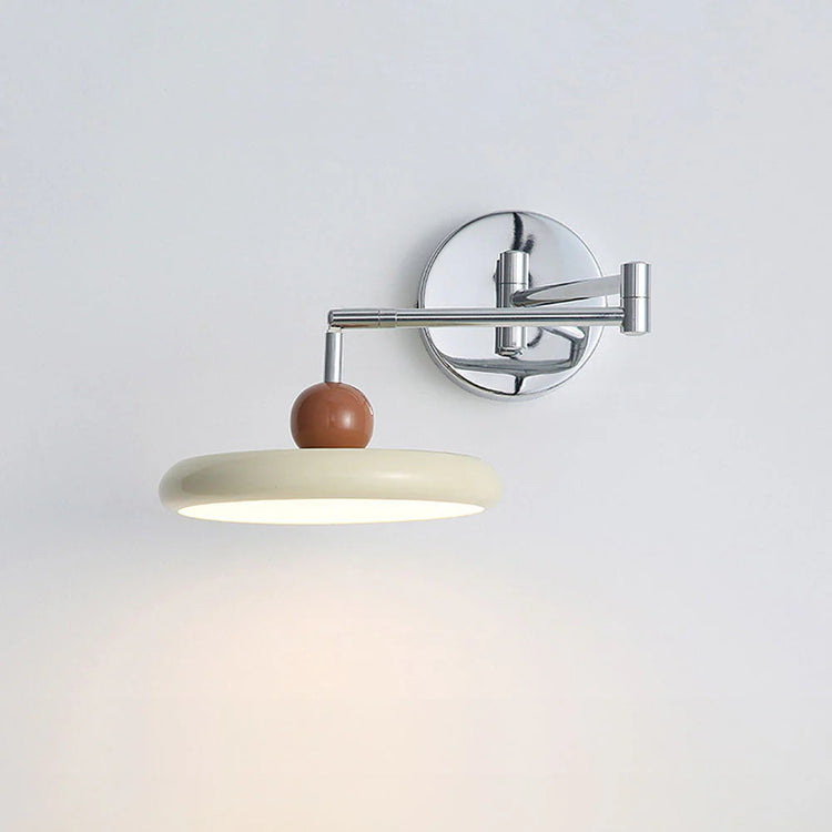 Moderne rund metal væglampe