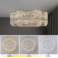 Elegant Modern Floral Crystal Chandelier
