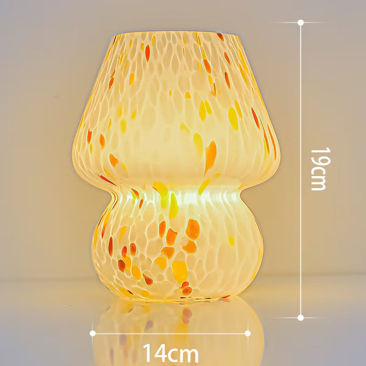 Retro kreativ glas champignon bordlampe
