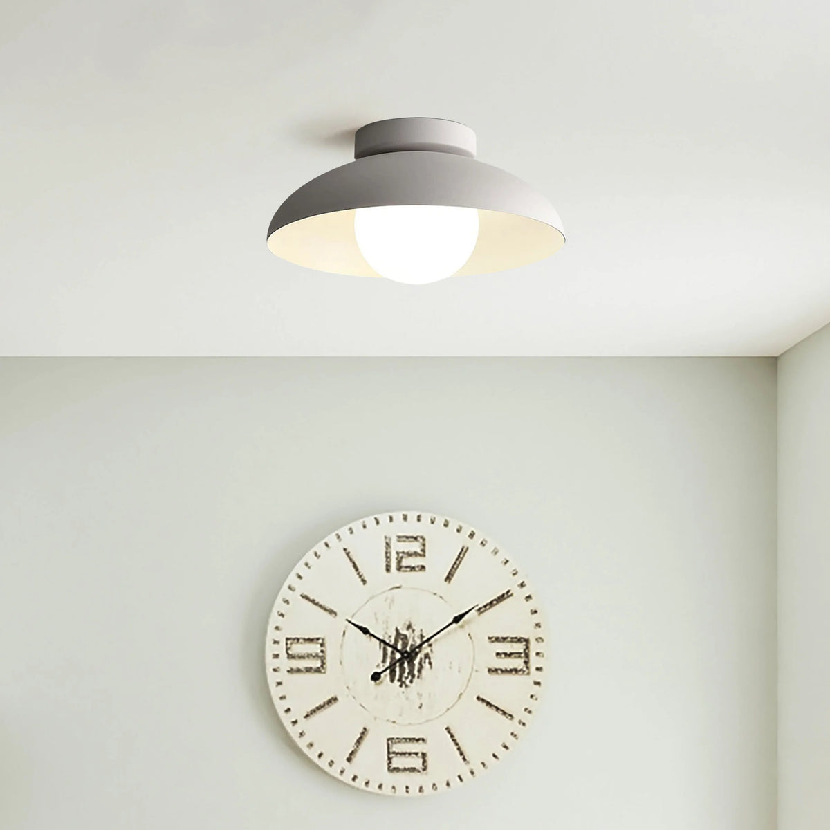 Minimalist Metal Semi Flush Light