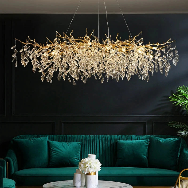 Lampadario moderno da soffitto in cristallo di lusso
