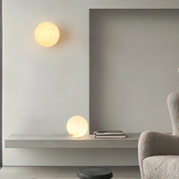 Alabaster Globe Wall Light
