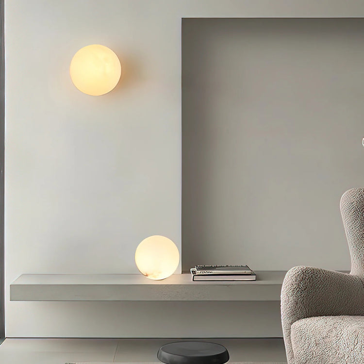 Trendy Alabaster Globe Væglampe