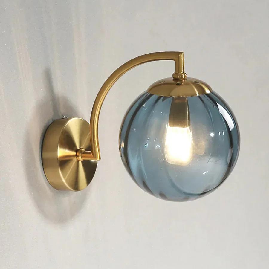 Lampada da parete in vetro colorato di anguria