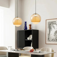 Retro Orange Bauhaus Pendant Lamp