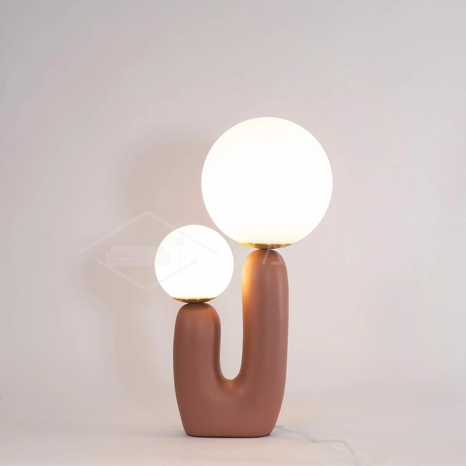 Modern Cactus Orb Glass Table Lamp
