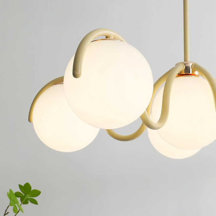 Elegant Multi-Heads Curve Metal Chandelier