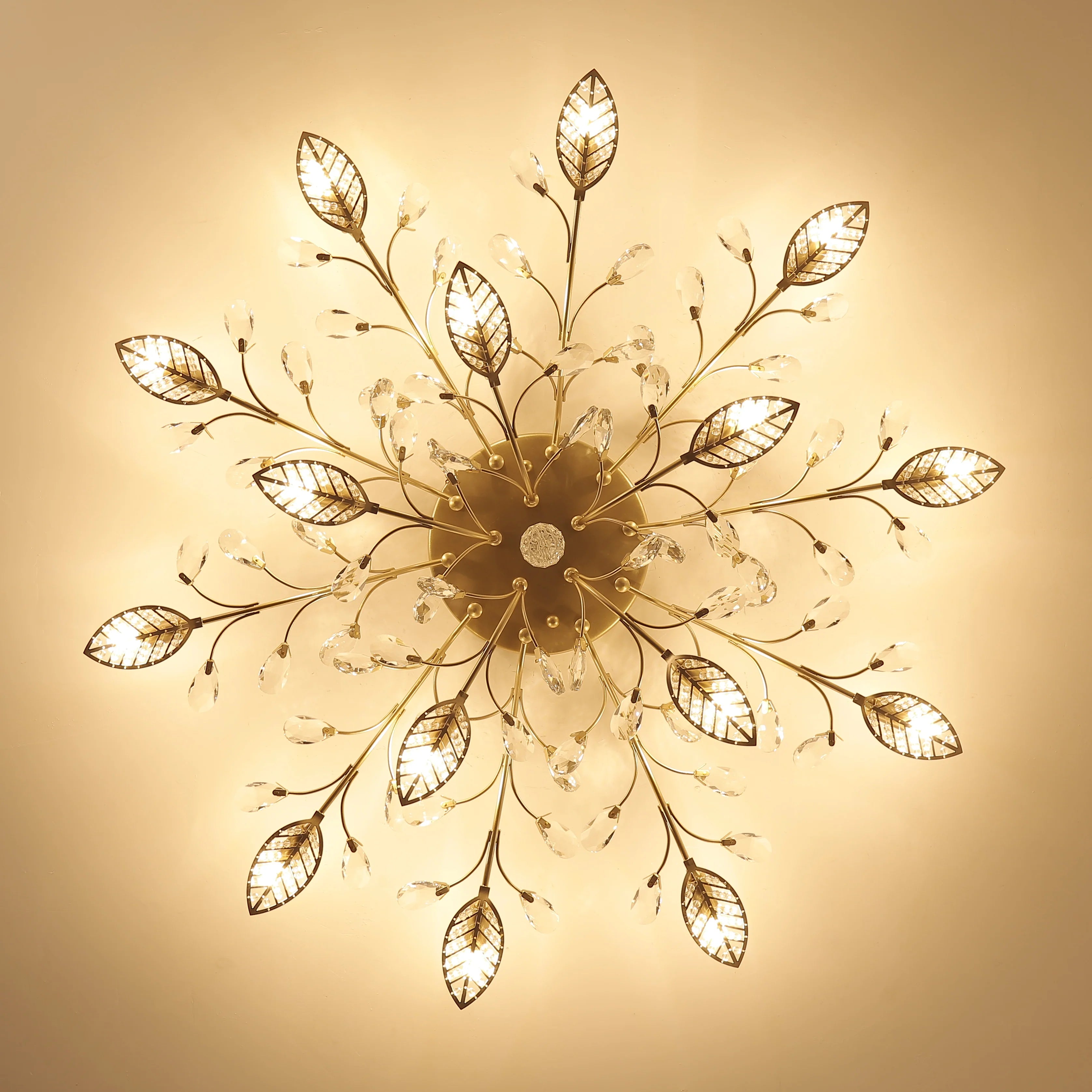 Lampadario a soffitto in cristallo moderno nordico