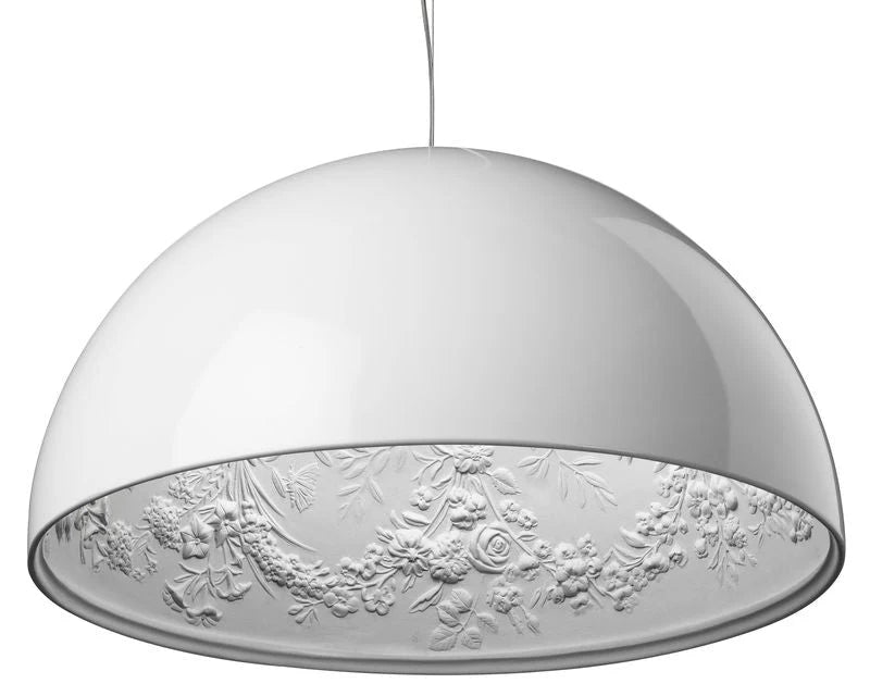 Glarefusion Lampada a sospensione moderna e creativa in vetro semicircolare