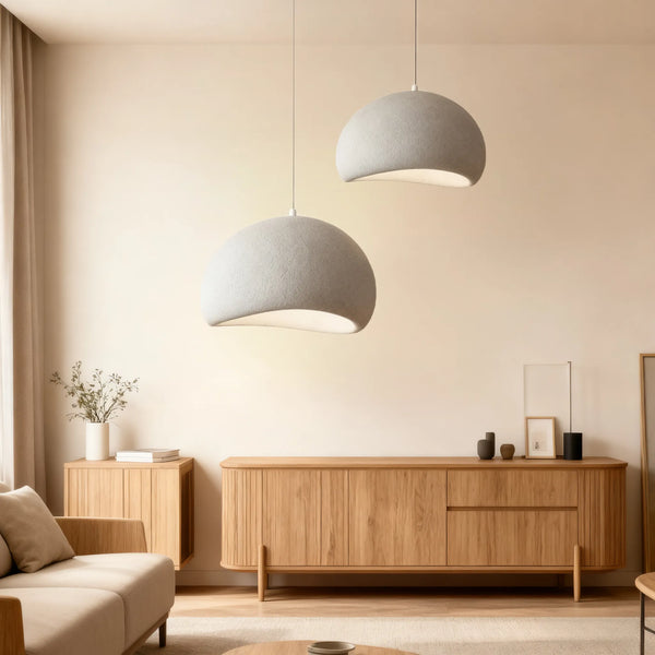 Japanese Wabi-Sabi Style Bird Nest Shape Pendant Light