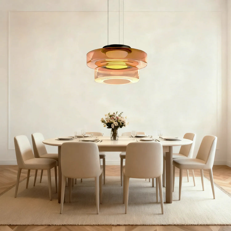 Lampe à suspension en verre de style Bauhaus