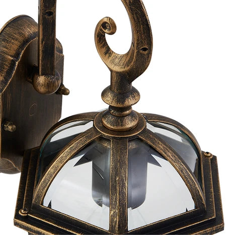 Applique murale en verre lanterne antique classique