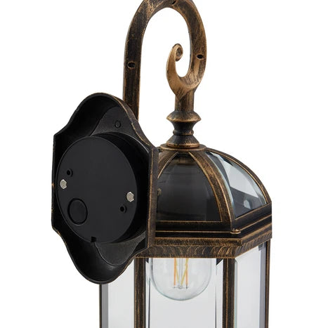 Applique murale en verre lanterne antique classique